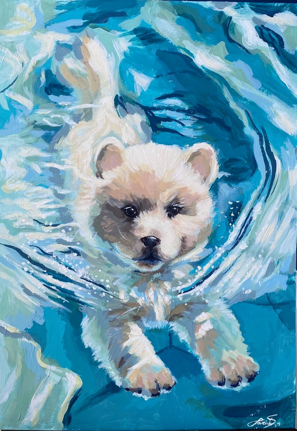 "Swimming Fluffy"