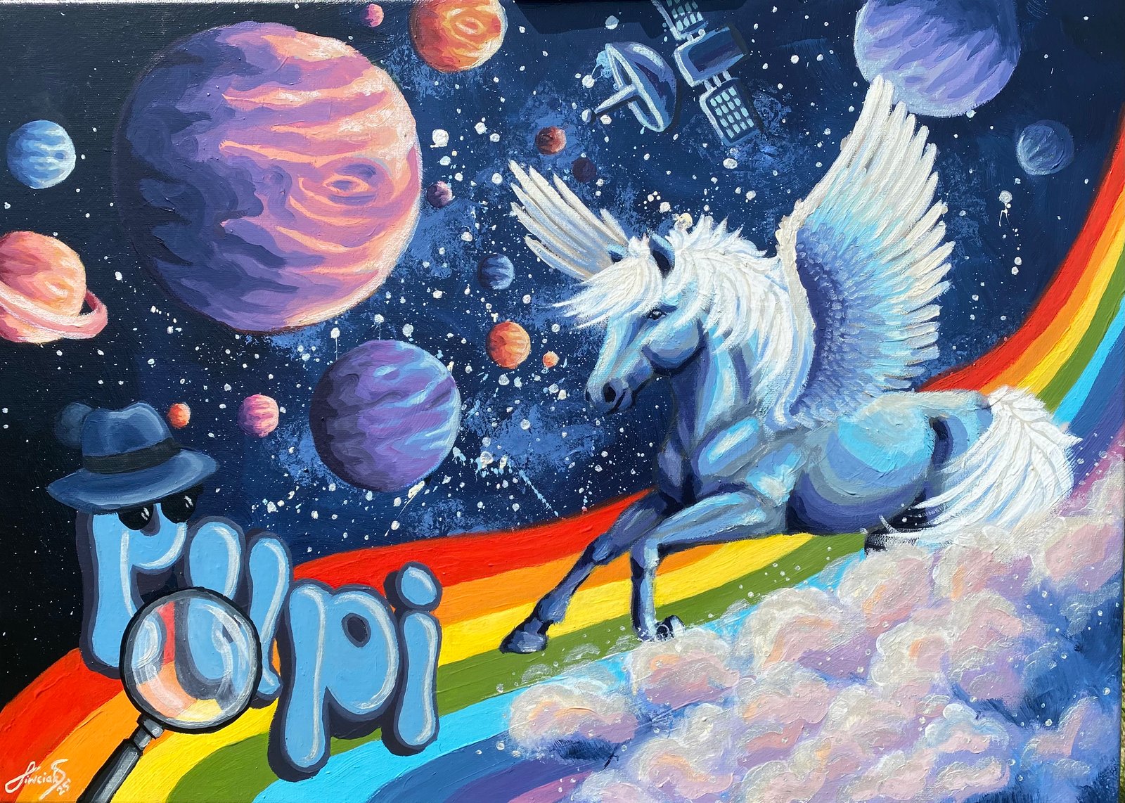 "Silver Clues in Stardust Skies"